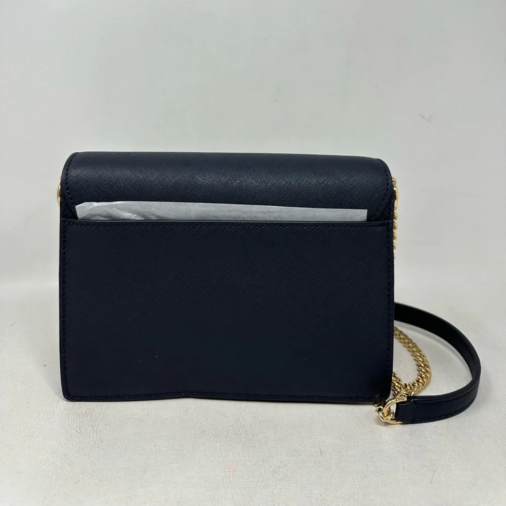 Tory Burch Leather Emerson Shoulder Bag, OS - Navy - Picture 3 of 13